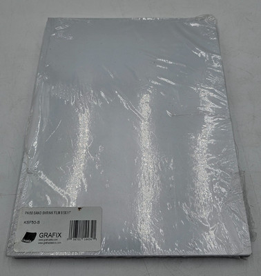 Grafix Shrink Film 50 Sheets Ink Jet Printable Clear Sanded 8.5'' x 11''