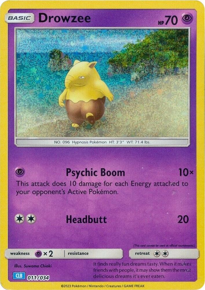 Drowzee 011/034 Holo Trading Card Game Classic NM Pokemon - English