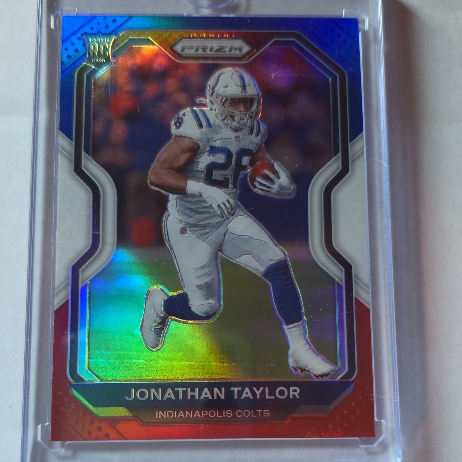 2020 Panini Prizm Rookie Jonathan Taylor Colts Red White & Blue Prizm #332