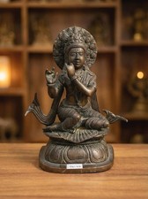 Brass Lord Krishna Statue Handcrafted Hindu Deity Murti Spiritual Decor Gift 2KG