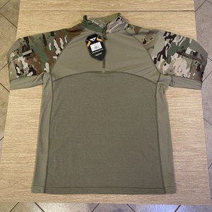 KEFITEVD Men Military Tactical Short Sleeve Tops 1/4 Front