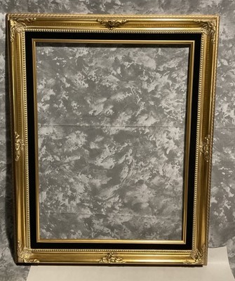 Wooden Picture Frame Gold Color Without Glass Size 18  X 24 style # TP-B5G