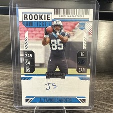2024 Contenders Jatavion Sanders Rookie Ticket Variation *On Card* Auto Panthers