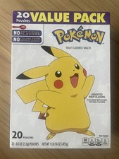 Pokemon Gummies 2019 Pikachu nuevo sellado de fábrica caja sin abrir raro Betty Crocker