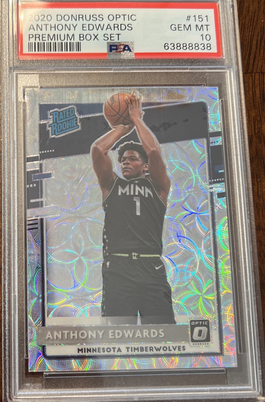 2020 Donruss Optic Premium Box Set #151 ANTHONY EDWARDS /249 PSA 10 MINT RC