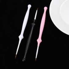 3 Pcs Nail Art Liner Brush Pen Set Drawing Nail Brushes for Art