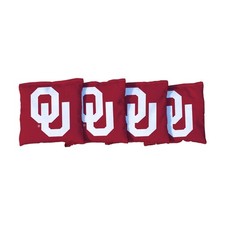 Sooner Cornhole Bags Oklahoma Crimson 6x6 ACA Regulation Officially Licensed