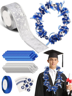 10 Sets Graduation Candy Lei Making Kit, DIY Candy Lei Tubing Include 49Ft Candy