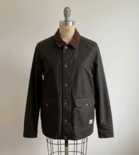 Fabrycznie nowa z metką Brakeburn Męska brązowa sucha woskowa kurtka rozmiar M Bawełna Płótno Płaszcz polowy M65