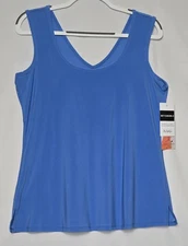 Women's NWT Nina Leonard Reversible Tank Top Blue Size Medium