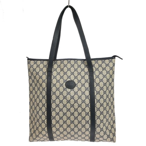 Best06 Gucci Navy  Beige PVC GG Tote Handbag 156 02 110 BQ01150