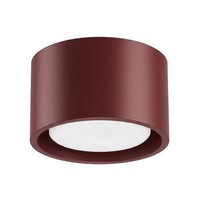 Deckenlampe Aluminium Burgund GX53 Modern Flur Ø 10 Cm Deckenleuchte Wohnzimmer