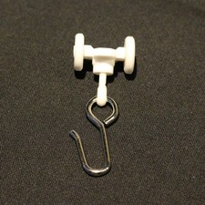 10 PCS Curtain Track Roller Hooks Rail Ceiling Gliders Plastic Steel Hook
