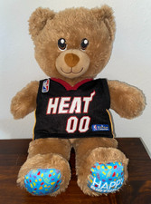 Build A Bear NBA Miami Heat Jersey Basketball Stuffed Animal Birthday Bear 15"