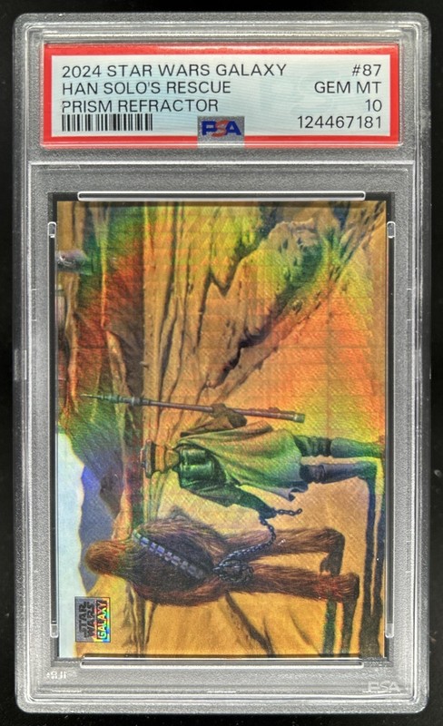 2024 Topps Chrome Star Wars Galaxy Han Solo s Rescue Prism Refractor #/75 PSA 10