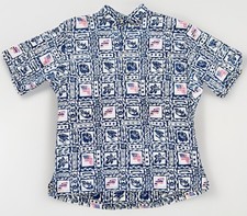 Reyn Spooner XXL 2012 Hawaiian Shirt Patriotic USA 250th Tapa Flag Americana EUC
