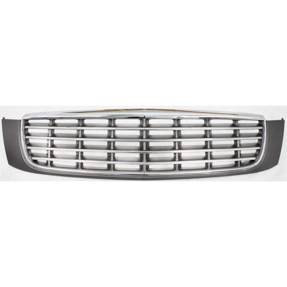 For Cadillac DeVille Grille Assembly 2000-2005 Chrome Shell/Painted Gray - Image 2 of 4