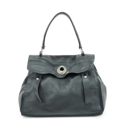 SAINT LAURENT PARIS Muse Two Calf Leather Hand Bag Black 229080 Auth Used F/S