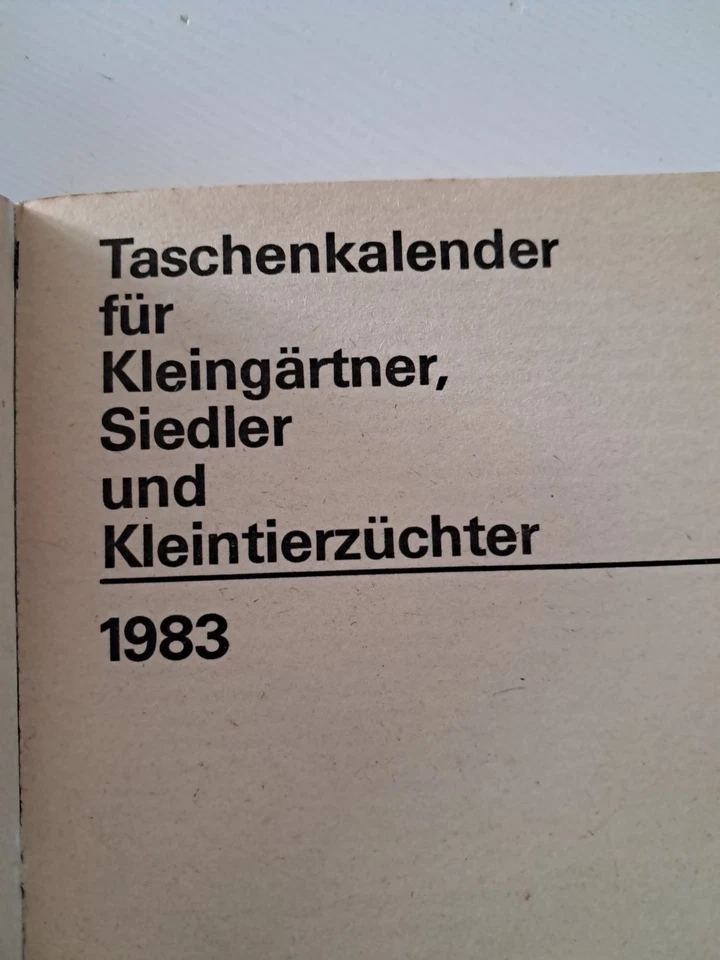 Taschenkalender Für Kleingärtner, Siedler Und Kleintierezüchter DDR 1983 - Bild 2 von 4