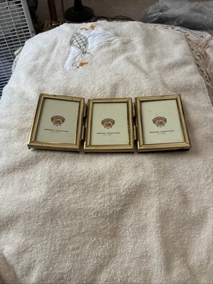 Beautiful Vintage Brass Frameworks Triple Frame