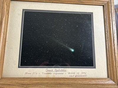 Framed Photo Of Comet Hyakutake 1996