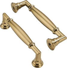 2 Pack 3-3/4 Inch Hole Center Brushed hole center, Brass 