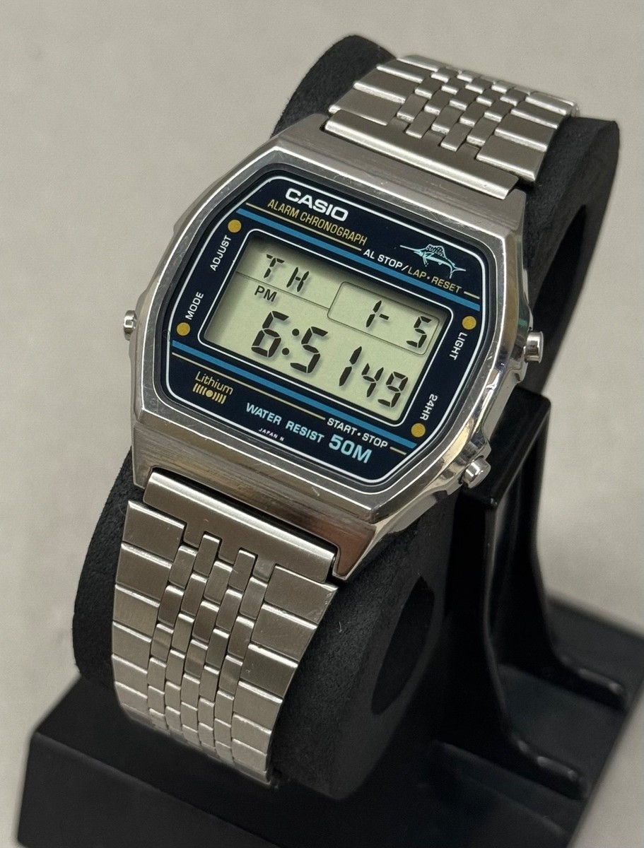 Rare CASIO Kajiki W-36 Yellow Dot Marlin Module 248 Alram