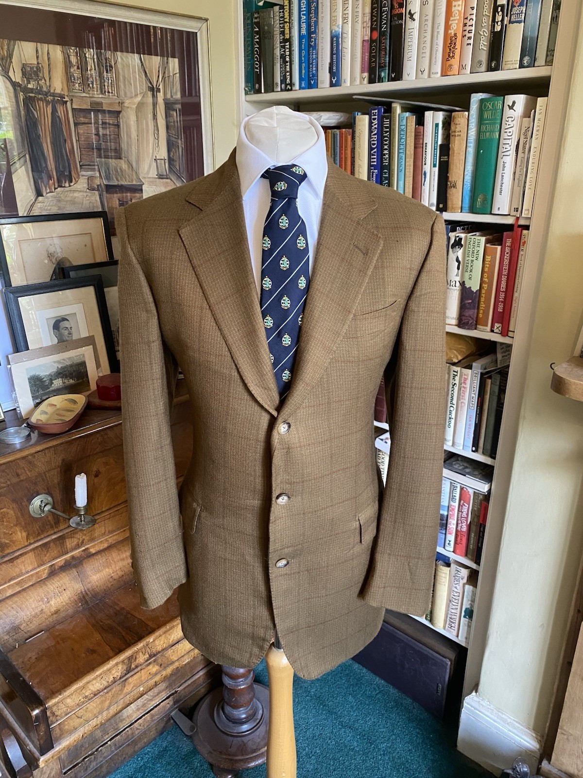 Giacca a quadri monopetto Cacciatore di Savile Fila Cashmere