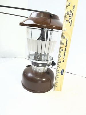 1976 Coleman Mdl 275 Lantern Brown 2 Mantel Picket Fence Globe Not