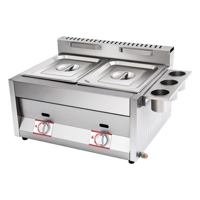 Stainless Steel Commercial Countertop Gas Fryer Deep Fryer (LPG) 2 Basket