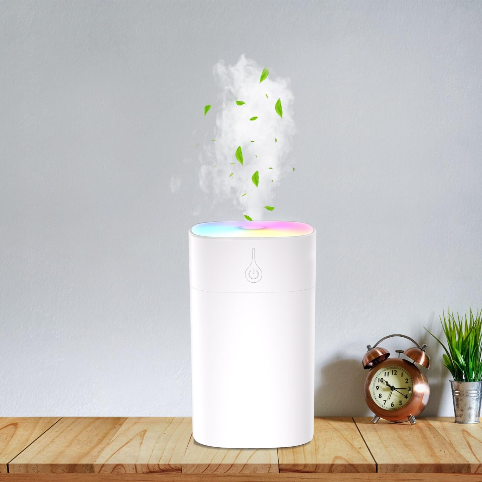 400ml Small Diffuser - Oil for Desk, Portable Small, White 