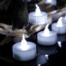 Led tealights,24 Pack Flameless Candles Lights Realistic Flickering Battery O...