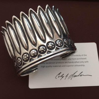 Cody Sanderson Feather Star Bangle Bracelet Sterling Silver Unique
