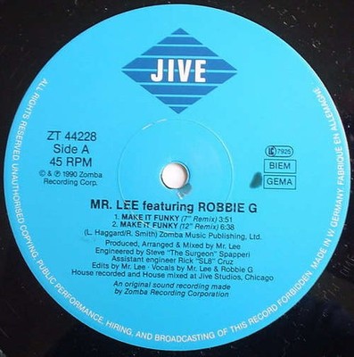 Mr. Lee - Make It Funky 12'' Vinyl Electronic, Hip Hop House 181571