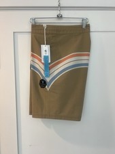 Vissla Size 32 18.5 Retro Stripe Surfing New Trunks