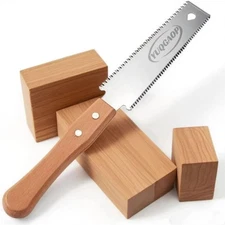 Japanese Pull Saw, Hand Saw With Double Edges of 11/17 TPI, SK5 Flexible Blade