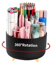 Desk Pencil Pen Holder, 5 Slots 360 Degree Rotating Pen Organizers for Desk,