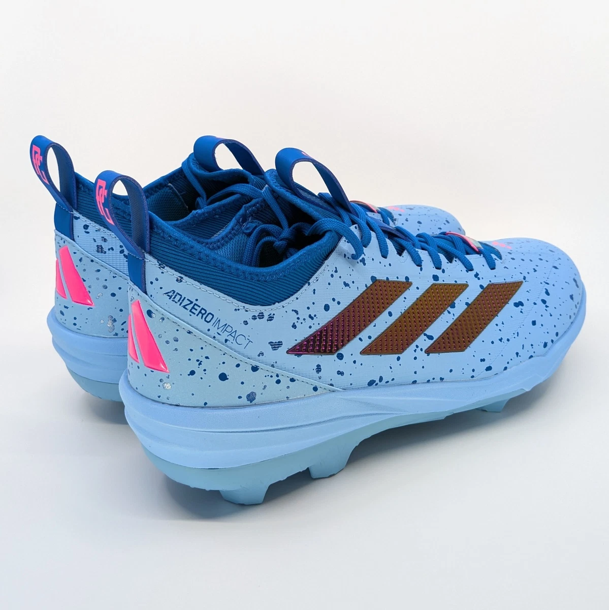 Adidas Adizero Impact WP Baseball Cleats Men 12.5 Blue Metal JI463 New Men main image 3