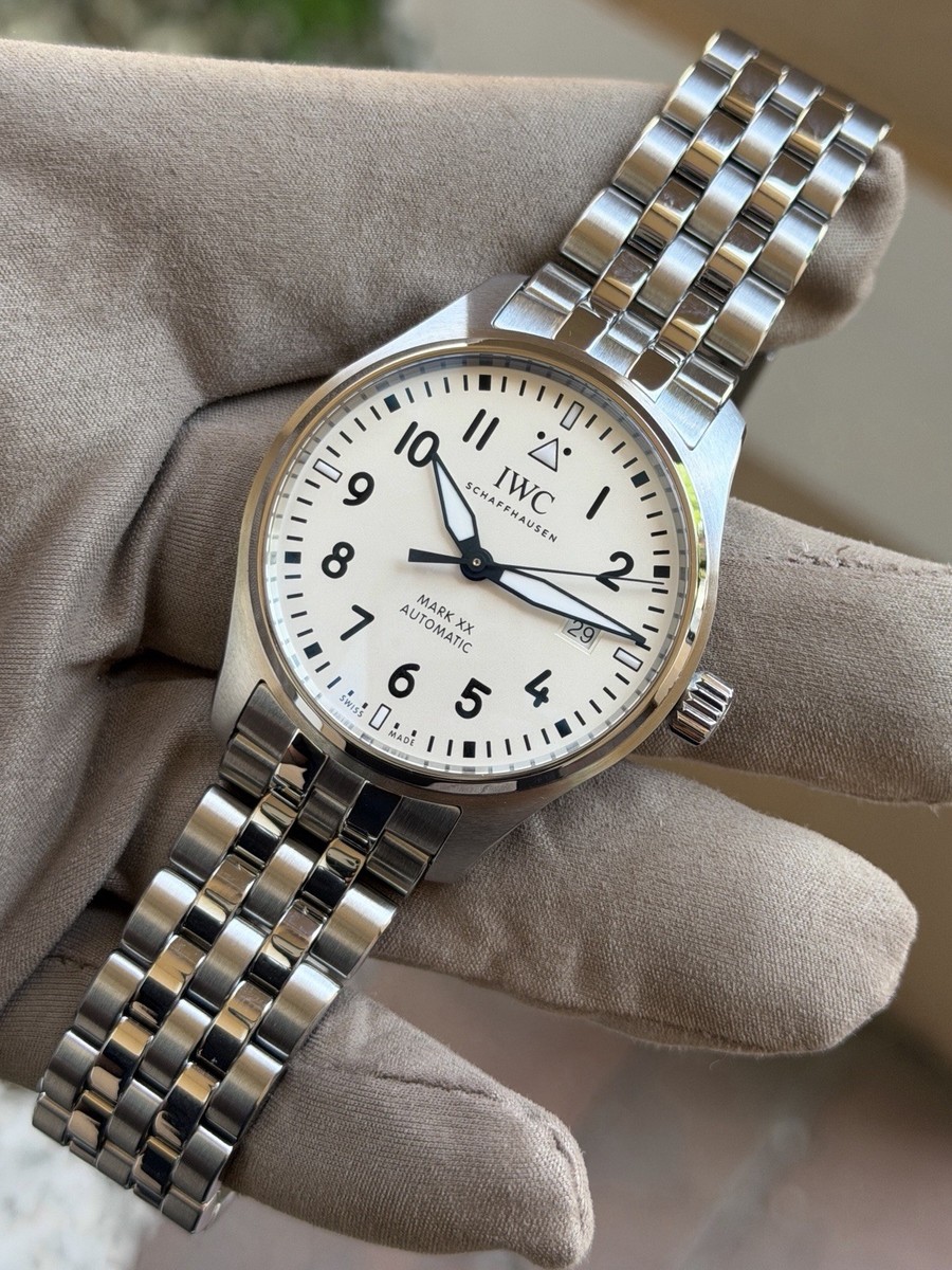 IWC Pilots Mark XX Stainless Steel Automatic 40 mm WHITE Watch