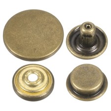 30Set Press-Stud Cap Button 20mm Metal Snap Fastener for Canvas, Bronze