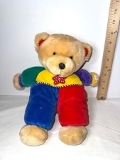 Colorful color block Plush Teddy Bear Toy Little Kids Preferred Vintage
