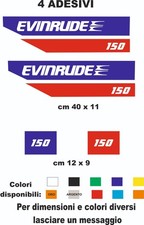 adesivi Evinrude   prespaziati   4 pz  pvc motori marini nautica barche gommoni