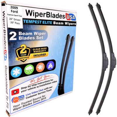 For 2009 Ford Explorer Sport Trac Wiper Blades w/2yr Warranty Front Set/2 Wipers
