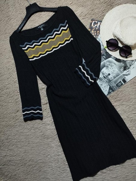 Women Nine West Dress Black Viscose 34 / XS / 42
