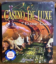 1995 Casino De Luxe 7 Classic Games Software PC New Big Box Factory Sealed