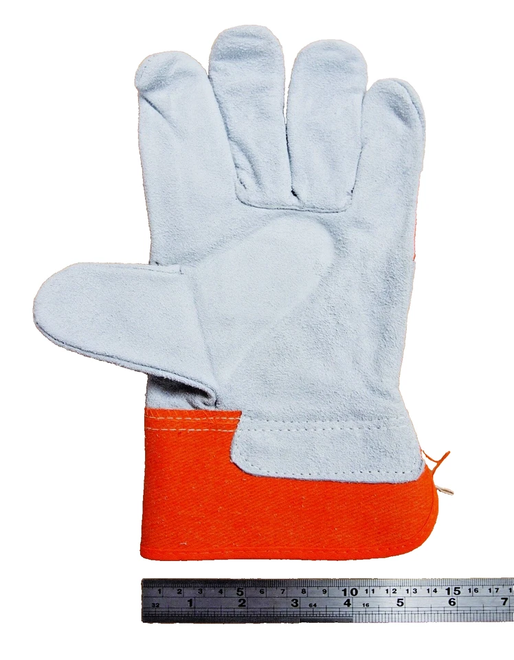 HOTECHE 12 Pares Guante Utilitario de Trabajo de Jardín Cuero de Vaca Dividido Talla Grande 433010 Foto 4 de 4