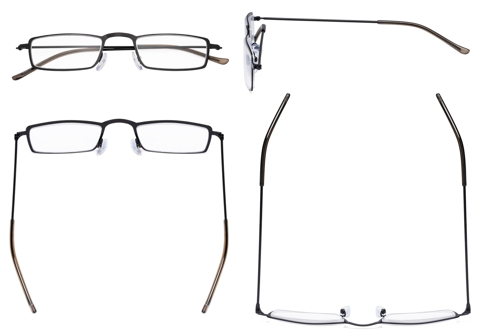 5 Pack Rectangle Reading Glasses Stainless Steel - image 3