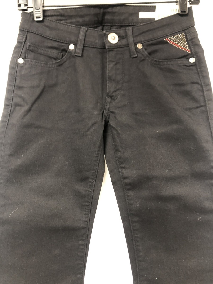 Jean Femme Replay Noir Taille W25 - Neuf Avec étiquettes, 98% Coton, Coupe Skinny