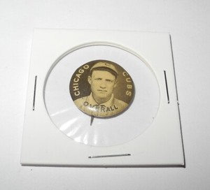 1910-12 Sweet Caporal Baseball Pin Orval Overall Chicago Cubs Near Mint