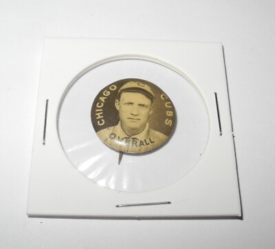 1910-12 Sweet Caporal Baseball Pin Orval Overall Chicago Cubs Near Mint